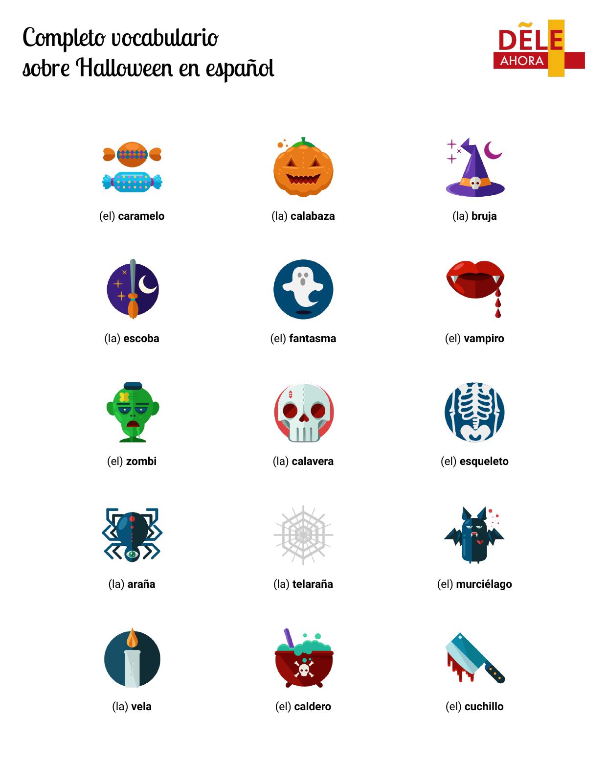 Completo Vocabulario Sobre Halloween En Español | Vocabulario